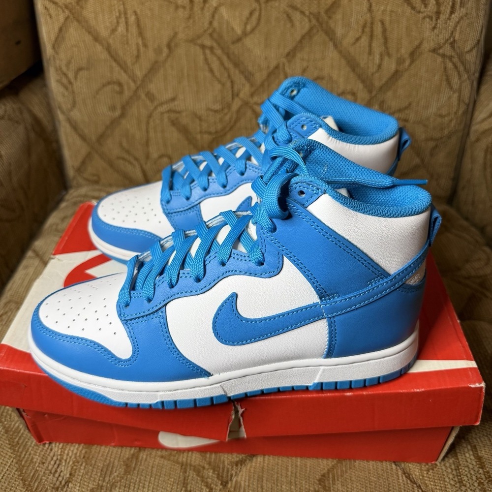 Nike‎ Dunk High Retro Laser Blue Men's 6.5 Women's 8 VNDS W/Box!